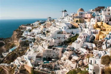 What is Santorini known for